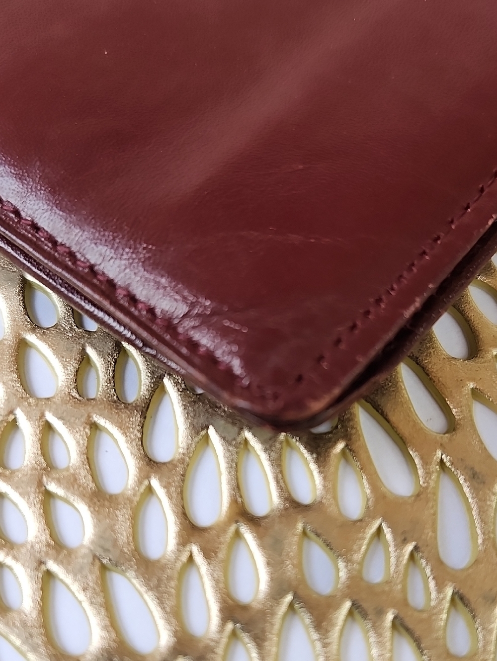 VTG CARTIER MUST COLLECTION BORDEAUX WALLET - Picture 8 of 16
